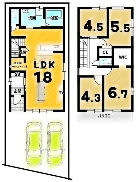 淀生津町の間取り