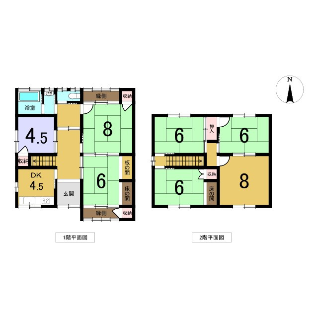 日高町鶴岡　中古戸建　7DKの間取り