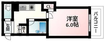 クィンシ-江坂の間取り