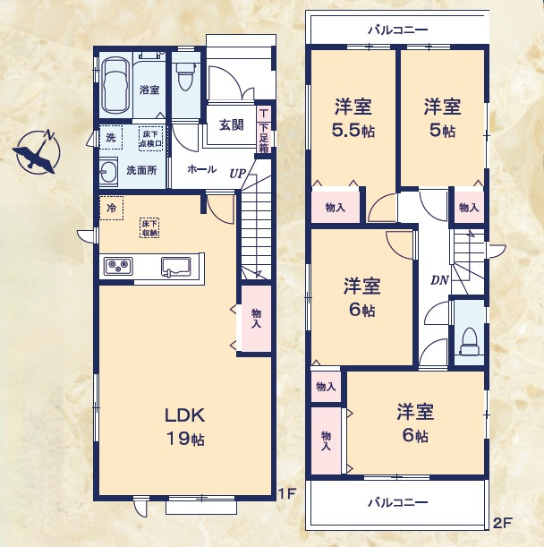 静岡市葵区上土７期　新築戸建　全3棟　１号棟