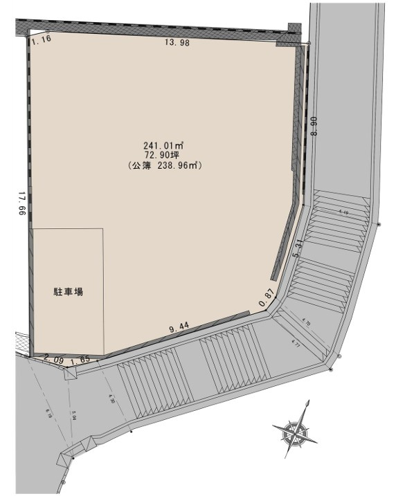 ◆建築条件無し◆新橋町 土地 3080万円の区画図