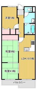 【間取り】 | 岸和田コーポラス３号棟 | 【ＬＤＫ約１０．５帖】暮らしの中心となるリビングは、家族みんなが心地よく過ごせる癒しの空間ですよ！