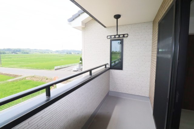 矢吹町八幡町　　　５号棟　　善郷小学校、矢吹中学区のバルコニー