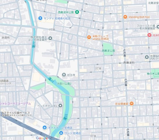 尼崎市西難波町　第15期　新築一戸建ての地図