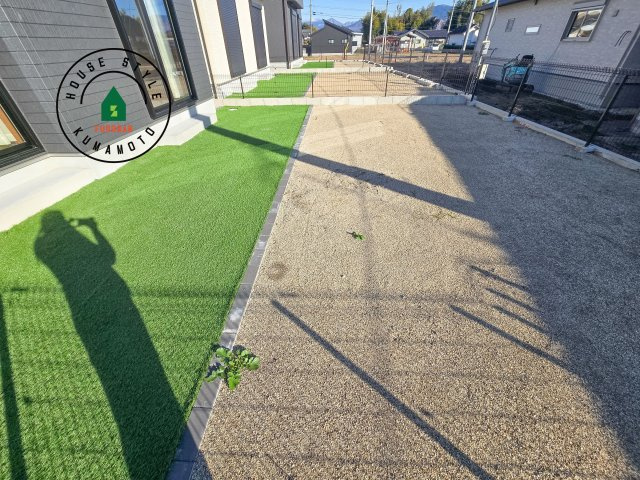 菊池郡菊陽町原水第1-3棟（A号棟）の庭|お庭で自由な時間を過ごせます。