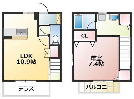 ローズガーデン　B棟の間取り