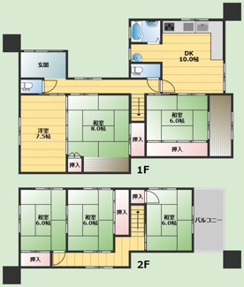 【間取り】 | 吹田市泉町5丁目貸家