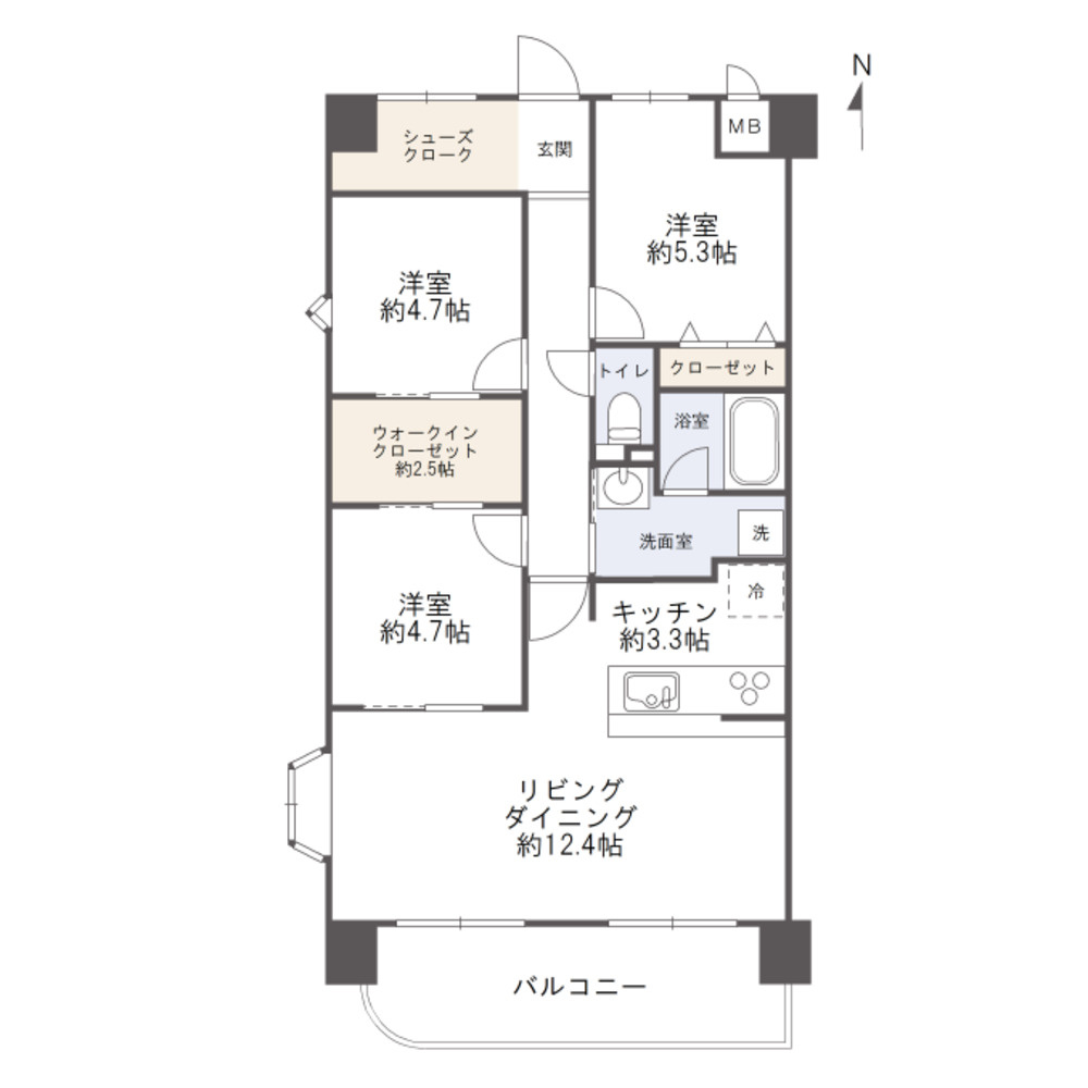 ペルル新福の間取り