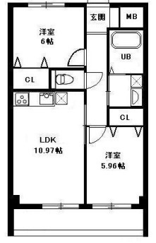 明石市大久保町大久保町の賃貸マンションの間取り