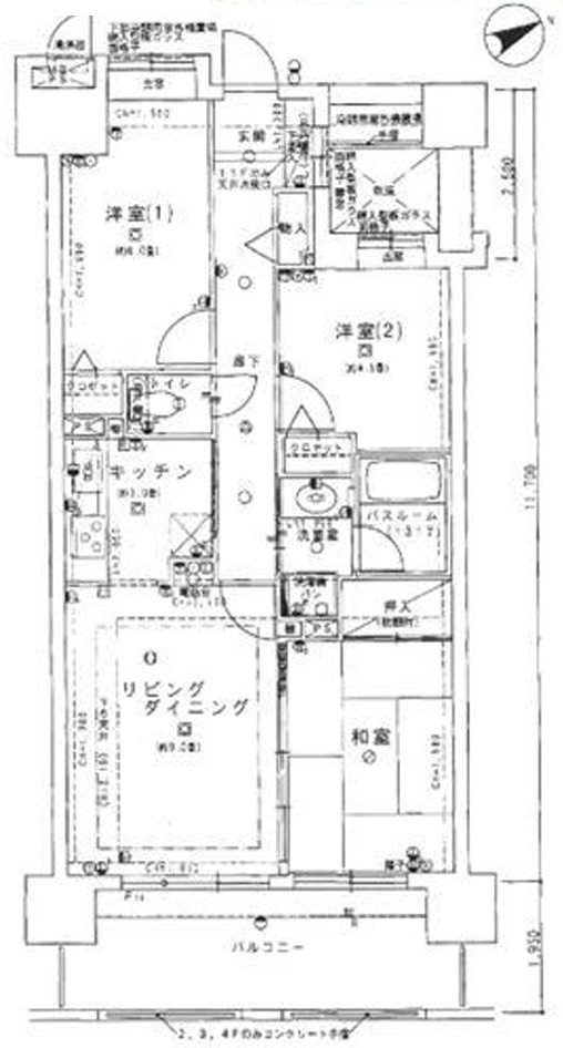 ライオンズタワー片瀬江ノ島の間取り