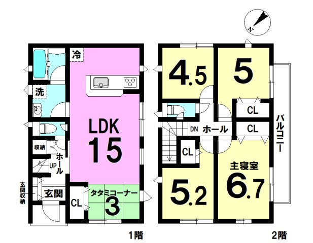 中央区萩丘第2の間取り|間取りは4LDKとなっております。