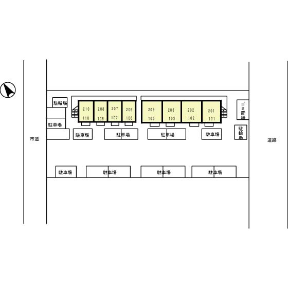 アヴェニュー小松寺 の区画図