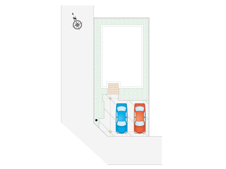 ３号棟　カースペース2台！並列駐車できます。