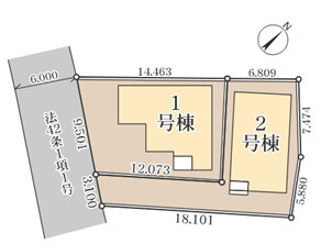 【区画図】 | 千葉市若葉区桜木北一丁目　新築分譲住宅２号棟 | 千葉市若葉区桜木北一丁目　２号棟