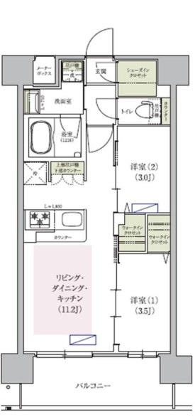 アーバネックス中崎町IIの間取り