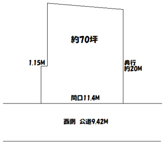 【間取り】 | 大東市学園町貸土地