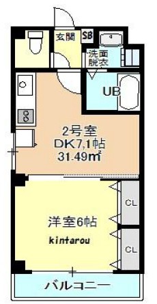 船橋市湊町２丁目の賃貸マンションの間取り