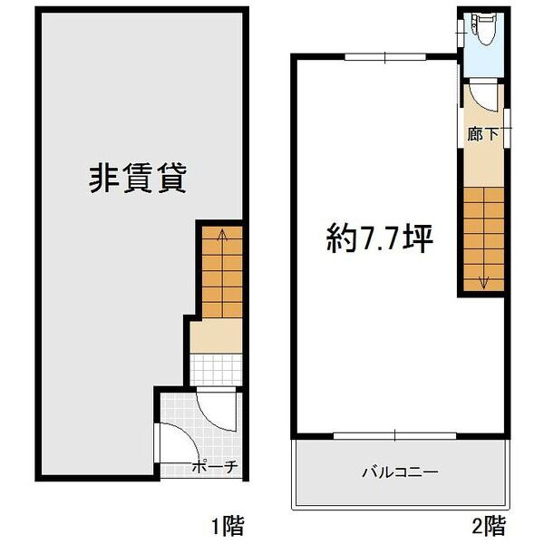 大阪市阿倍野区阿倍野筋４丁目の店舗事務所の間取り