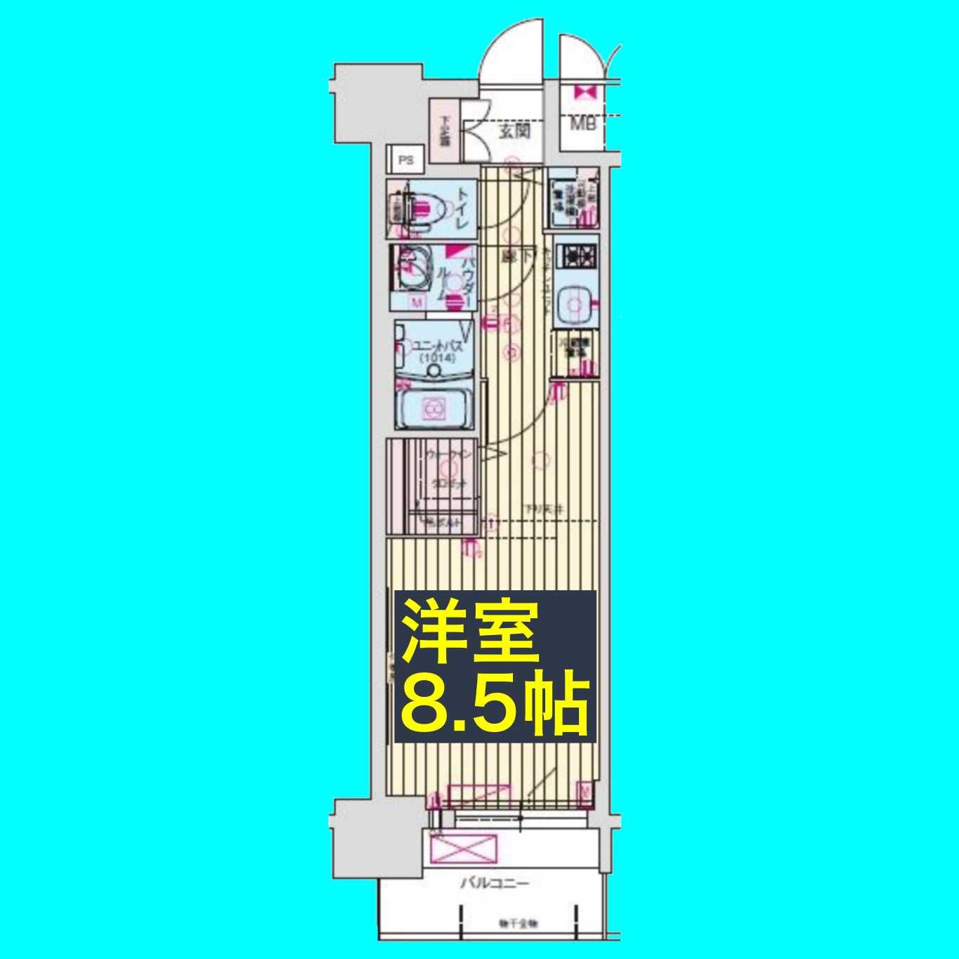 プレサンスジェネ鶴舞の間取り