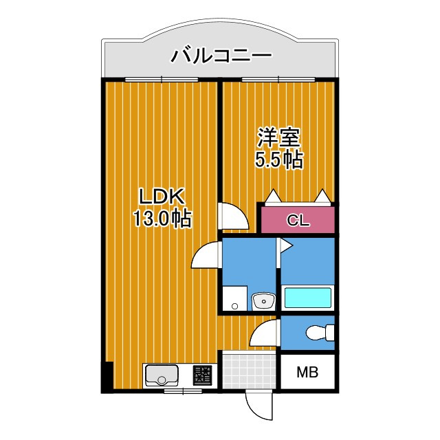 新栄プロパティー羽曳が丘の間取り