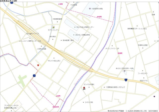 商談中　土地　高山市冬頭町　B区画　659万の地図