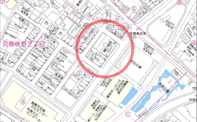 ポレスター味野公園の地図