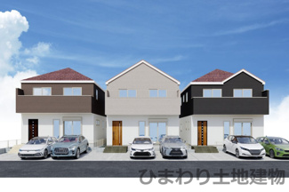 【外観】 | 座間市東原1丁目  1号棟 1期 | イメージパース（完成時に現況と異なる場合は現況優先となります）