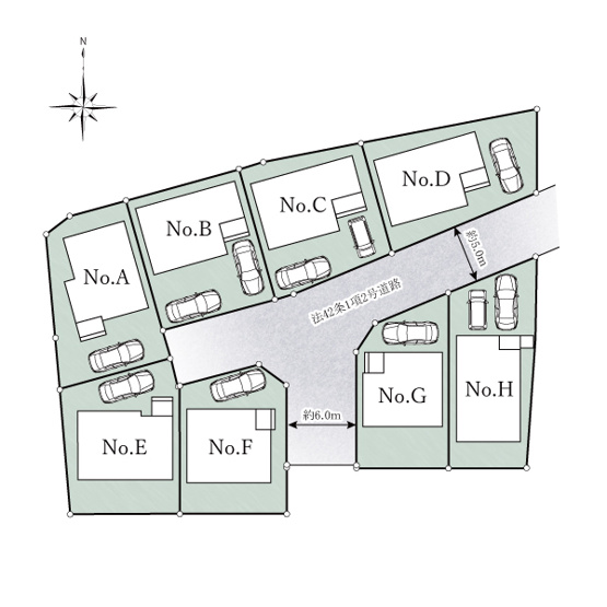 【区画図】 | 青く澄み渡った綺麗な空と、陽の光をたっぷりと受ける、そんな新築住宅で新生活をスタートしてみませんか？見学・ご相談等、ミライズホーム(株)までお気軽にご連絡下さい。