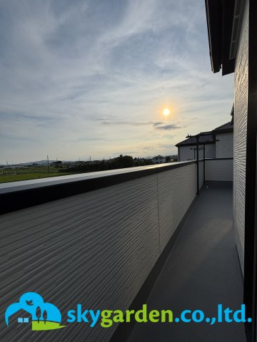 平塚市大島　新築戸建　全4棟3号棟のバルコニー