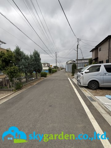平塚市大島　新築戸建　全4棟3号棟の前面道路含む現地写真