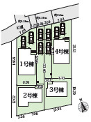 平塚市大島　新築戸建　全4棟3号棟の区画図