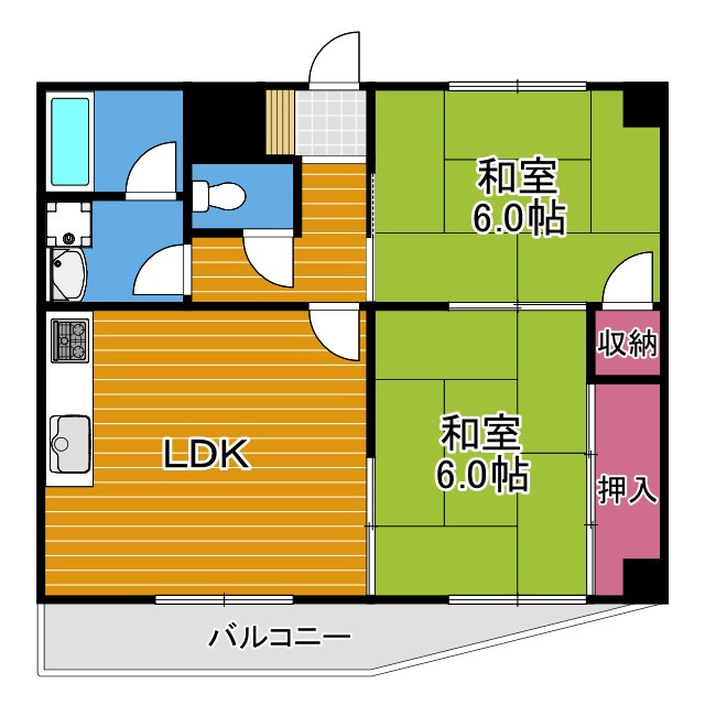 ハイツ若林の間取り