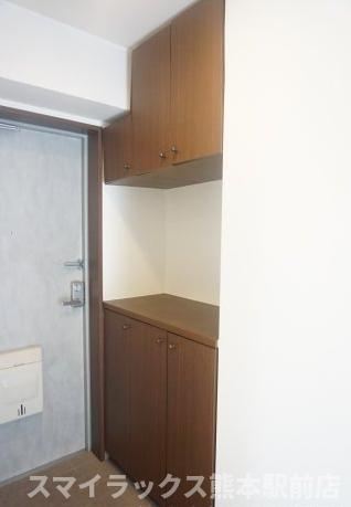 熊本市中央区菅原町の賃貸マンションの玄関