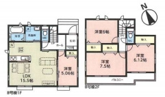 北足立郡伊奈町西小針1丁目131番　新築一戸建て　ハートフルタウン　Bの間取り|北足立郡伊奈町西小針1丁目131番　新築一戸建て　ハートフルタウン　B、4LDK、土地面積120.23m2、建物面積94.40m2