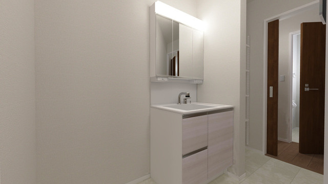 リーブルガーデン丸亀市郡家町第七の独立洗面台