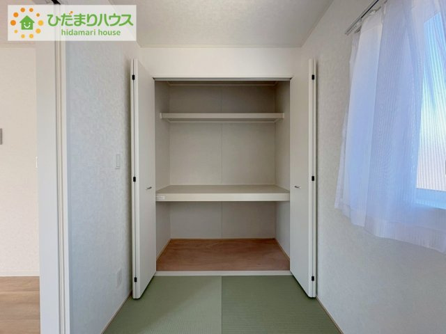 北茨城市大津町北町第12　新築戸建　1号棟の収納|"和室にも大容量のクローゼット完備！
お布団やお子様のおもちゃなどがスッキリ収納できますね(^^♪"