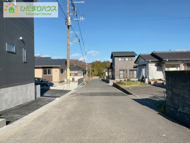 北茨城市大津町北町第12　新築戸建　1号棟の前面道路含む現地写真|東側に約6.0ｍ前面道路ございます！