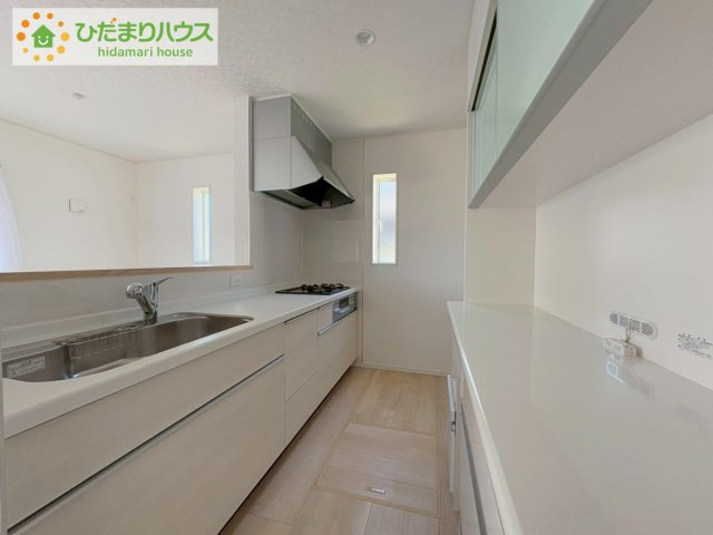 北茨城市大津町北町第12　新築戸建　1号棟のキッチン|ご家族と会話しながら、お料理だって出来ちゃいます☆彡