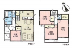 北足立郡伊奈町西小針1丁目131番　新築一戸建て　ハートフルタウン　Fの間取り|北足立郡伊奈町西小針1丁目131番　新築一戸建て　ハートフルタウン　F、4LDK、土地面積120.06m2、建物面積98.12m2