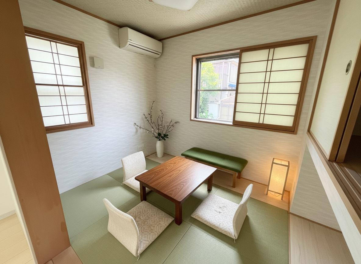 小手指南6丁目の和室|リビング横の4.8畳の和室は、客間や書斎、キッズスペースとしても活躍！リビングとつながる間取りで開放感があり、来客時も自然におもてなしできます♬