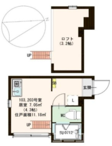 品川区西品川２丁目のアパートの間取り