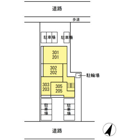 グランディアの駐車場