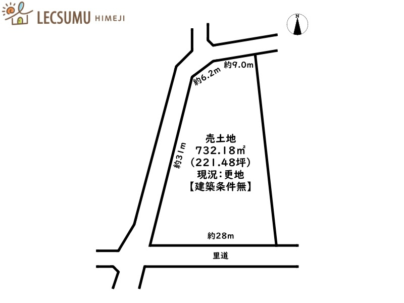 姫路市豊富町豊富／売土地の土地図