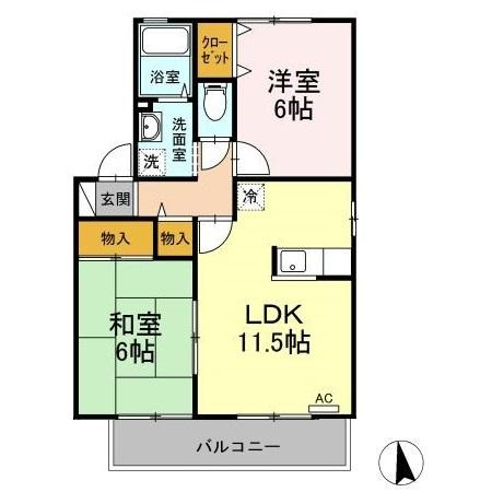 セジュールＭＩＫＩの間取り