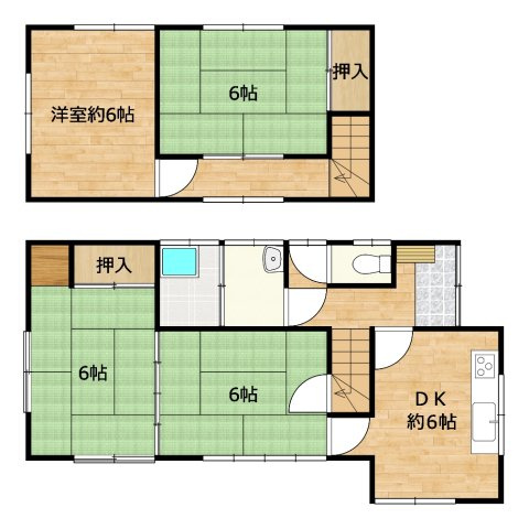 熊本市南区野田２丁目　戸建ての間取り