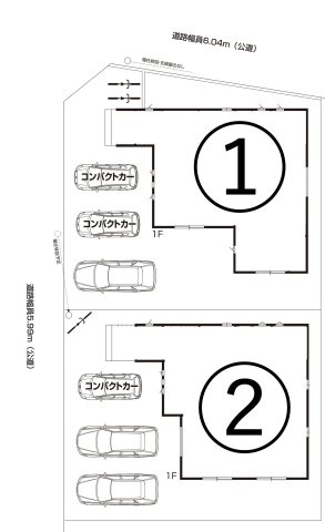 ファーストタウン海部郡第蟹江町今西　全2棟　新築戸建の区画図