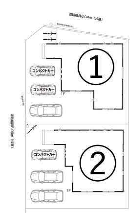 ファーストタウン海部郡第蟹江町今西　全2棟　新築戸建の区画図