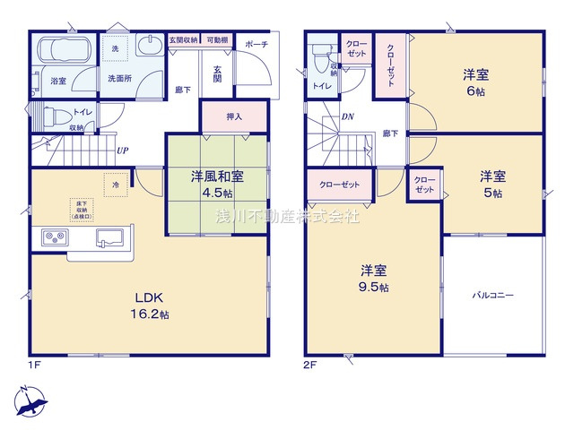 八王子市　川口町　新築一戸建て　８８期の間取り|～南西向き4LDK　ベランピングも楽しめる広々バルコニーのある間取り～