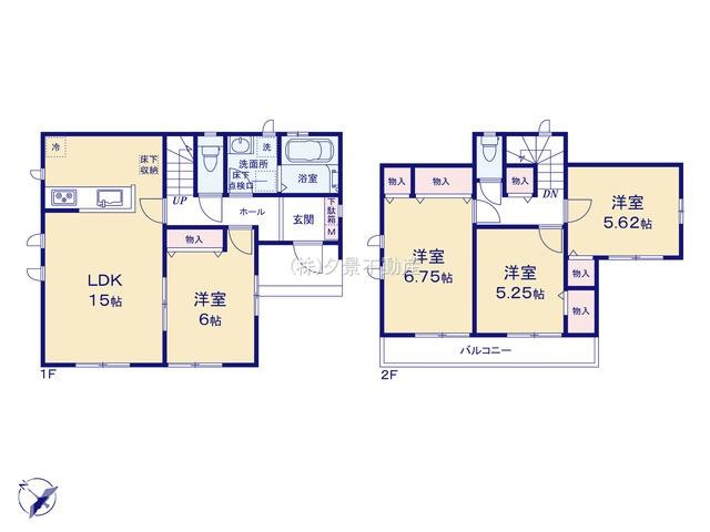 《仲介手数料無料》西区大字指扇775-2新築一戸建てハートフルタウンの間取り