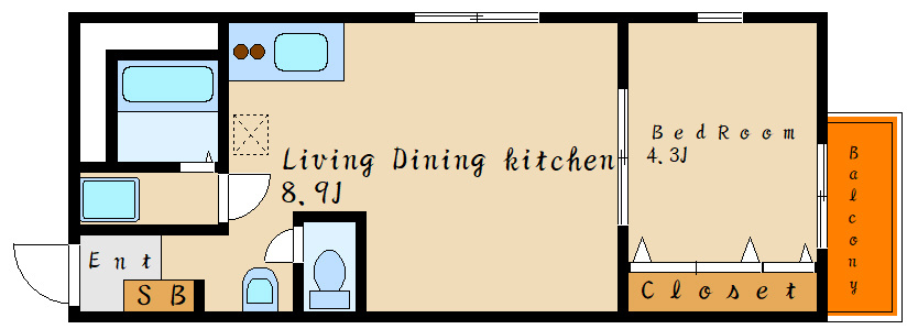 AQUA明石flapの間取り